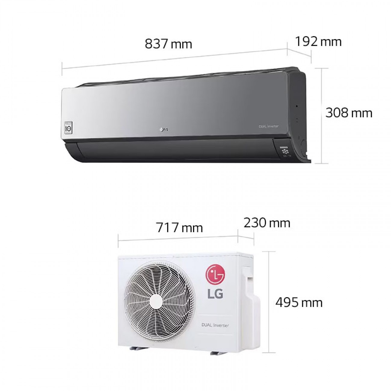 Imagen Aire Acond Split Inverter Lg S4-w12jarpa 3500w Wifi Negro