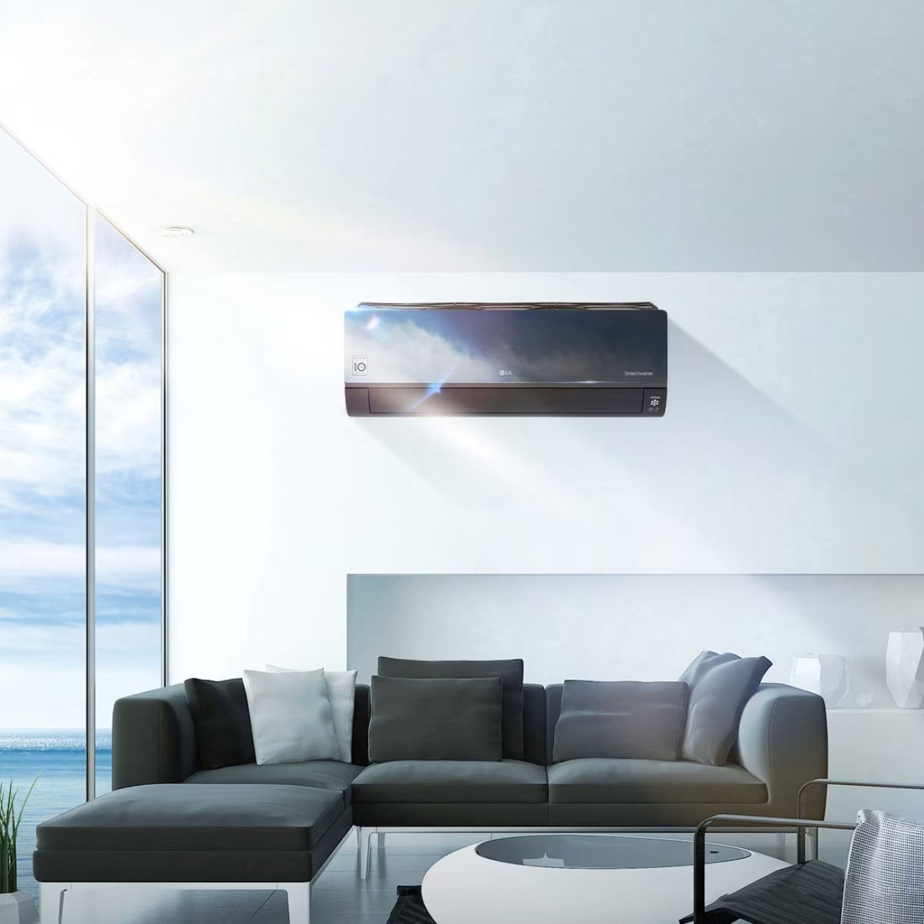 Imagen Aire Acond Split Inverter Lg S4-w12jarpa 3500w Wifi Negro