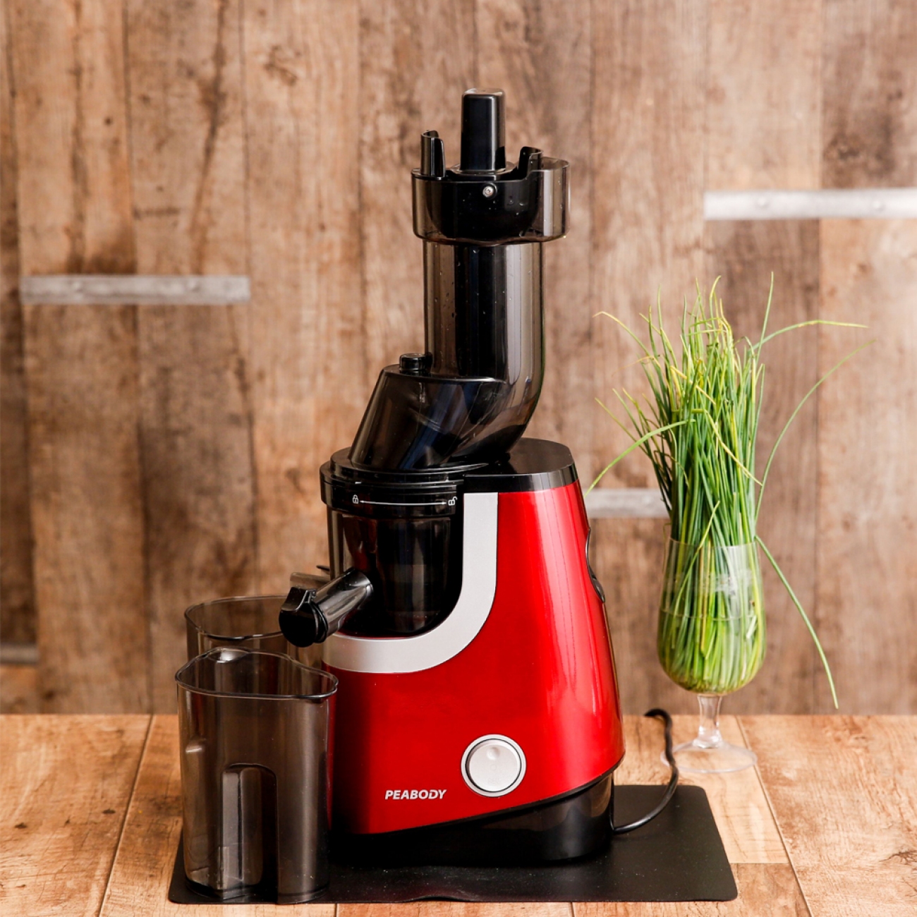 Imagen Juguera Eléctrica Peabody Pe-sj45 Slow Juicer 200w 2 Jarras