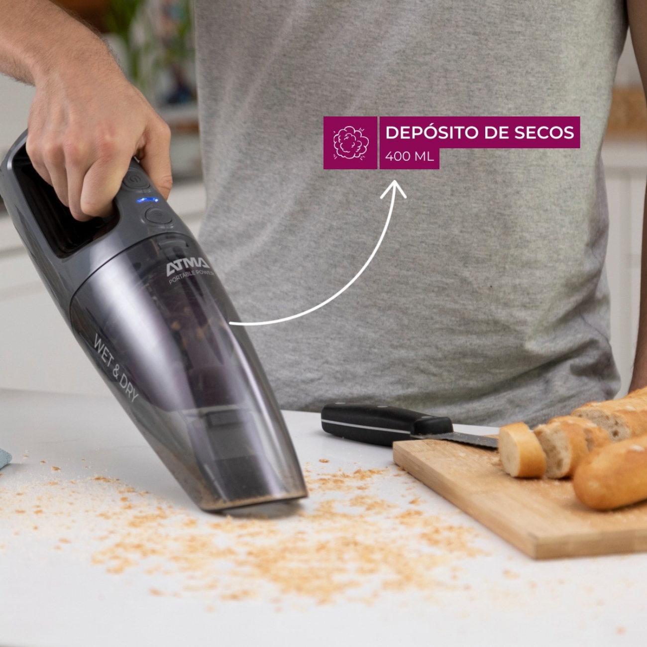 Imagen Aspiradora De Mano Atma As7912pi 10w Aspira L&iacute;quidos