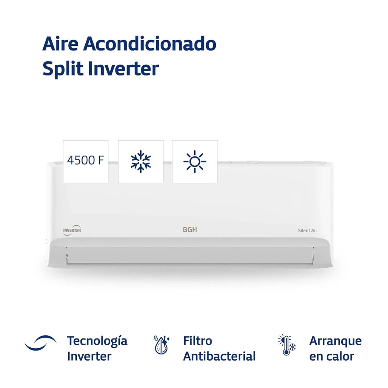 Imagen Aire Acond Split Inverter Bgh Bsi65wcgt 6500w Fr&iacute;o&sol;calor
