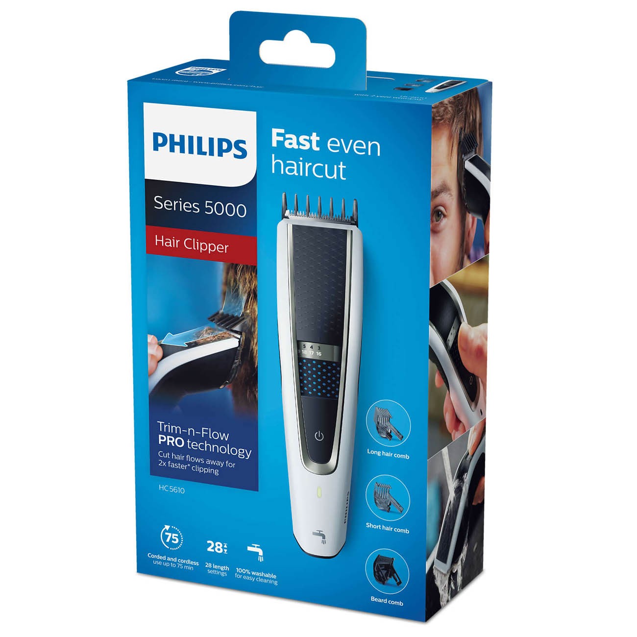Imagen Cortadora De Pelo Philips Hc5610/15 Lavable Recargable