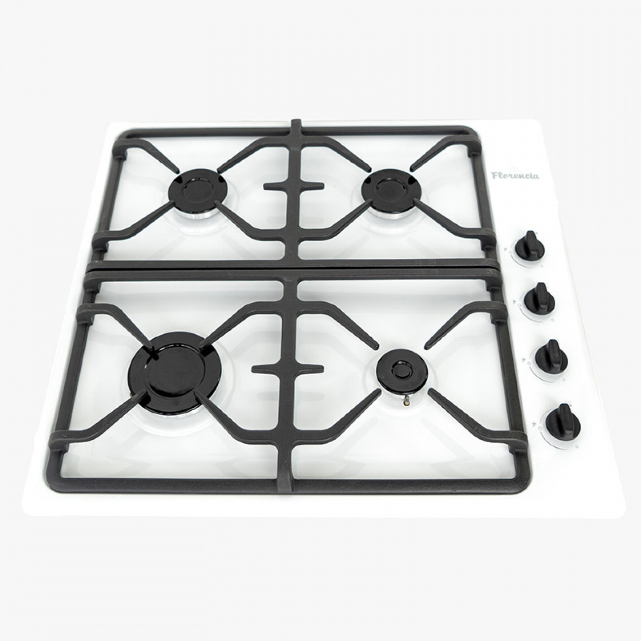 Imagen Anafe A Gas Empotrable Florencia 6746b 60cm Encendido Blanco