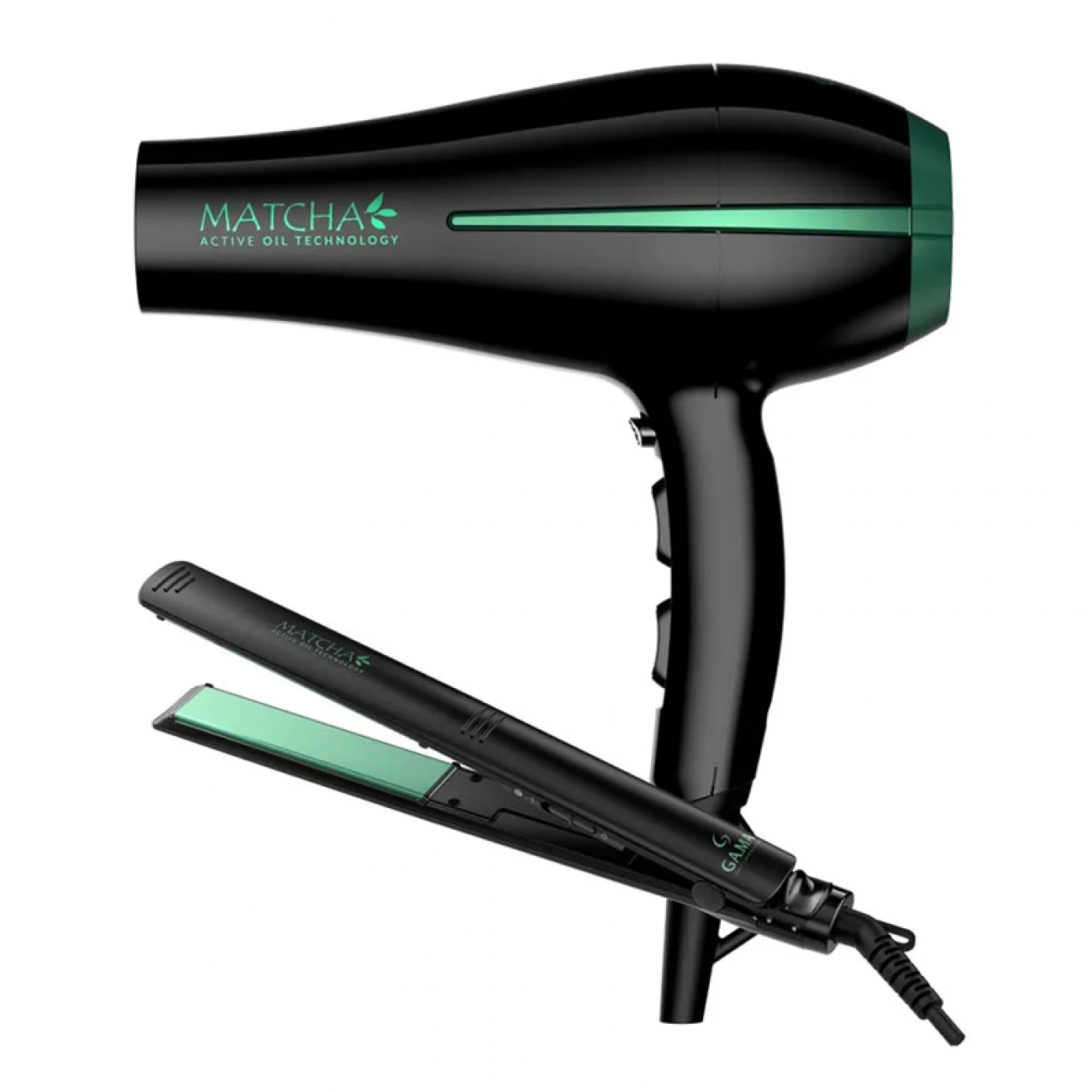 Imagen Combo Planchita + Secador De Pelo Gama Matcha 2200w