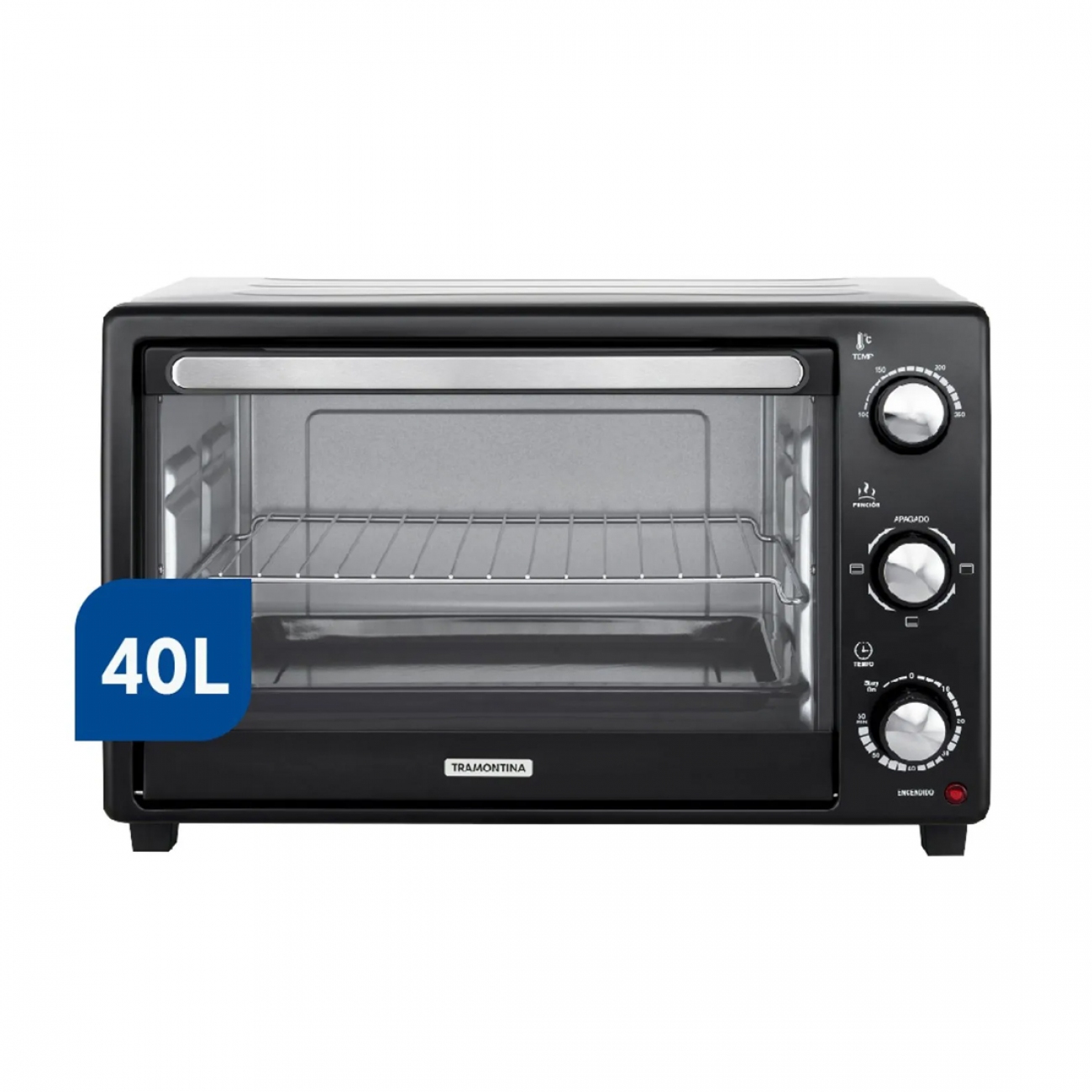 Imagen Horno El&eacute;ctrico Tramontina Glass Cook 40 Lts Negro