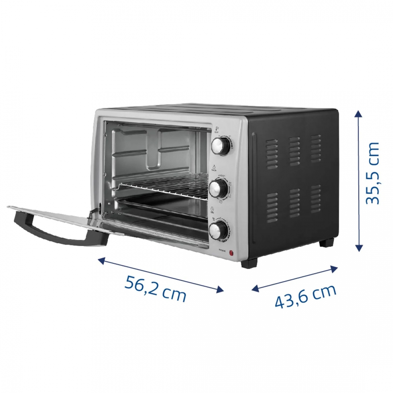 Imagen Horno El&eacute;ctrico Tramontina Silver Cook 55 Lts Plateado