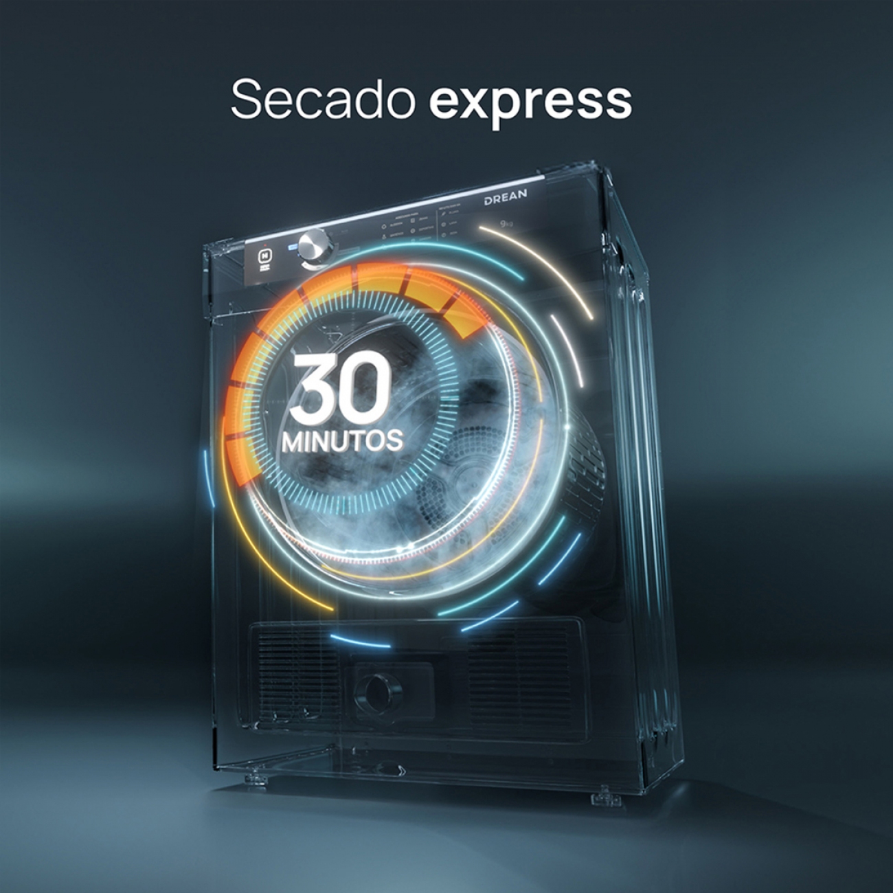 Imagen Secarropas Por Calor Drean Sed090vgcl0 9 Kg Gris