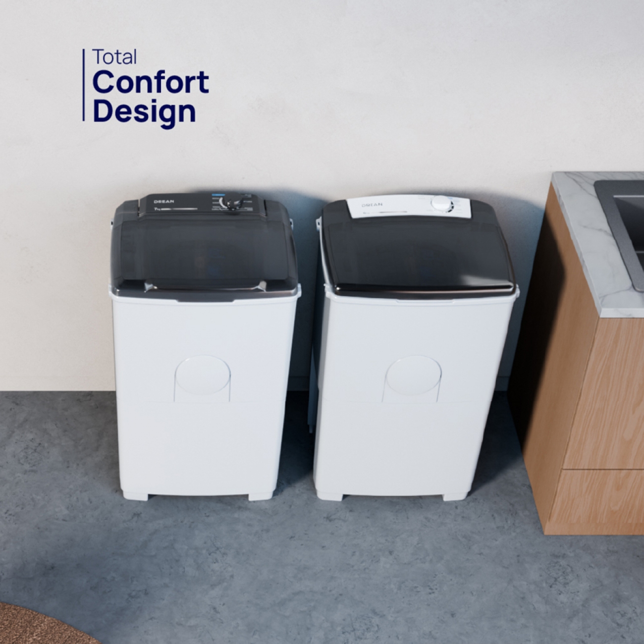 Imagen Lavarropas Semiautomático Drean Ltdr79sb 7 Kg 9 Prog Blanco