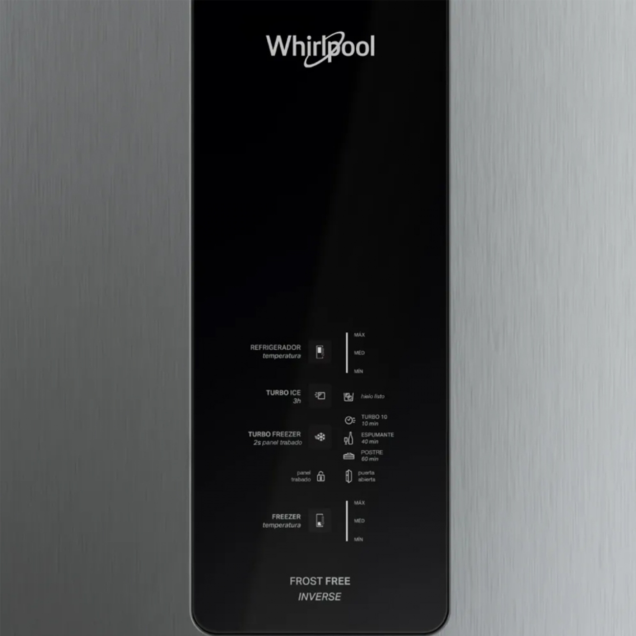 Imagen Heladera Con Freezer Whirlpool Wre57ck 449 Lts Plata