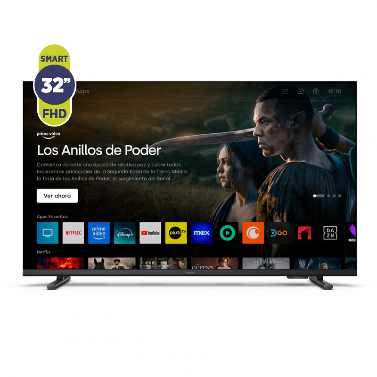 Imagen Smart Tv Led 32" Philips 32phd6910/77 Titan Os Fhd