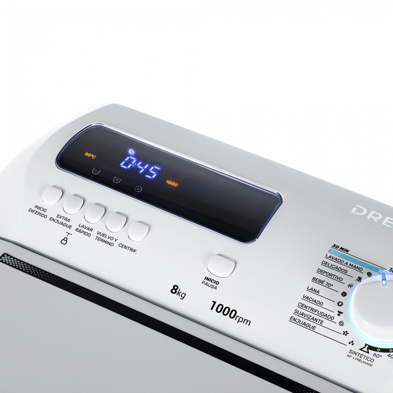 Imagen Lavarropas Automático Drean Ltdr0810pbo 8 Kg 1000 Rpm