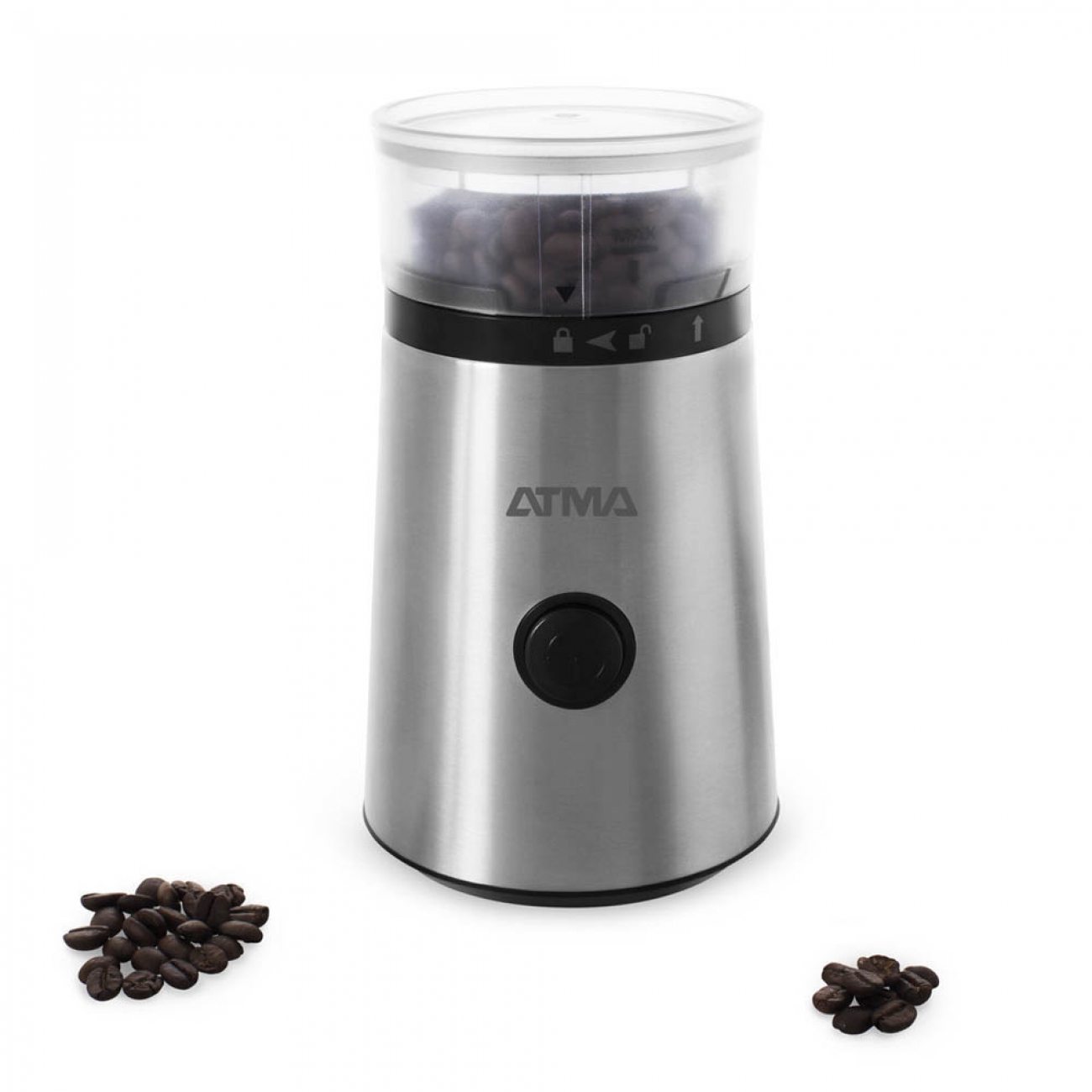 Imagen Molinillo El&eacute;ctrico De Caf&eacute; Atma Mc8141n 150w 60grs Inox