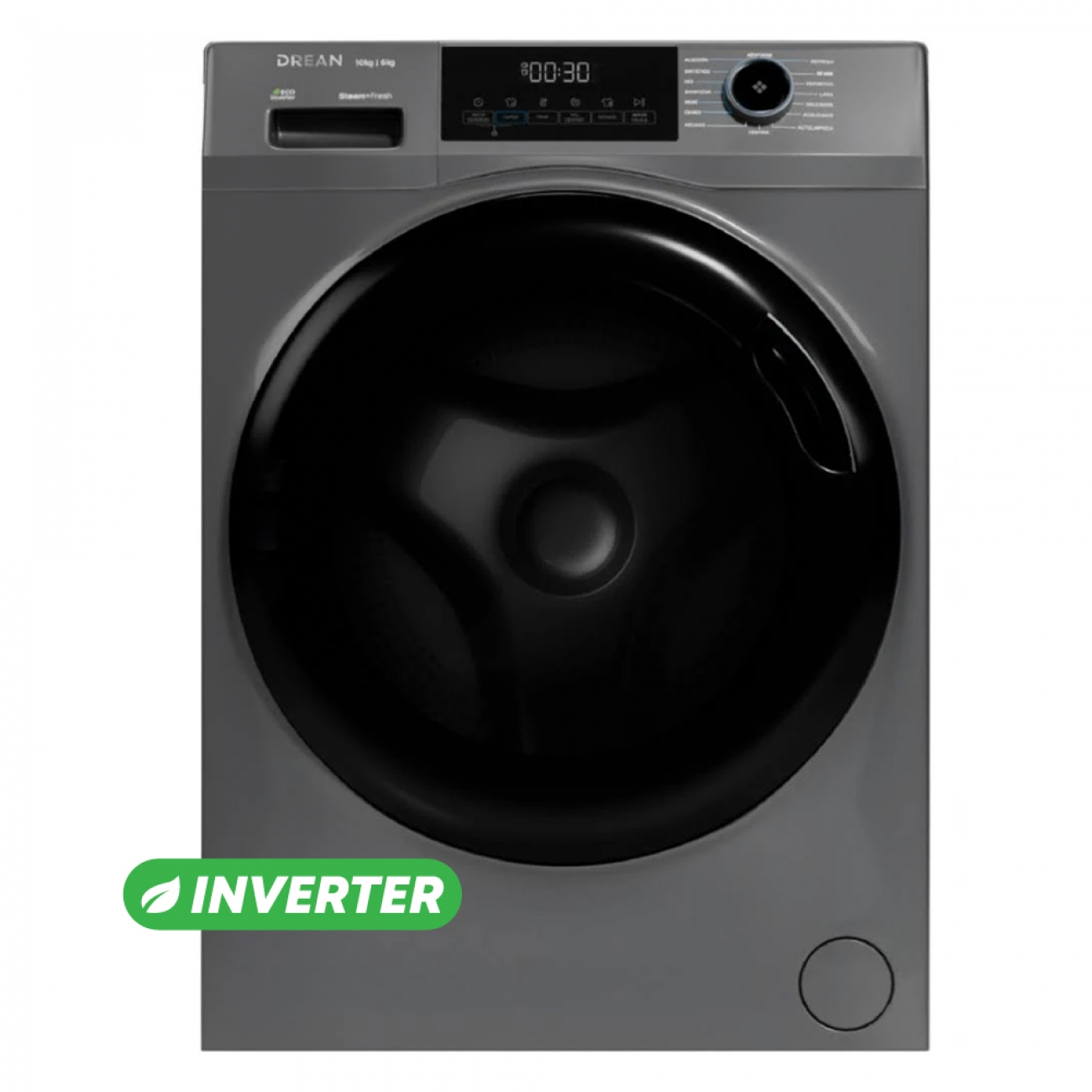 Imagen Lavasecarropas Drean Lscdr1006sg0 10/6 Kg Inverter Gris