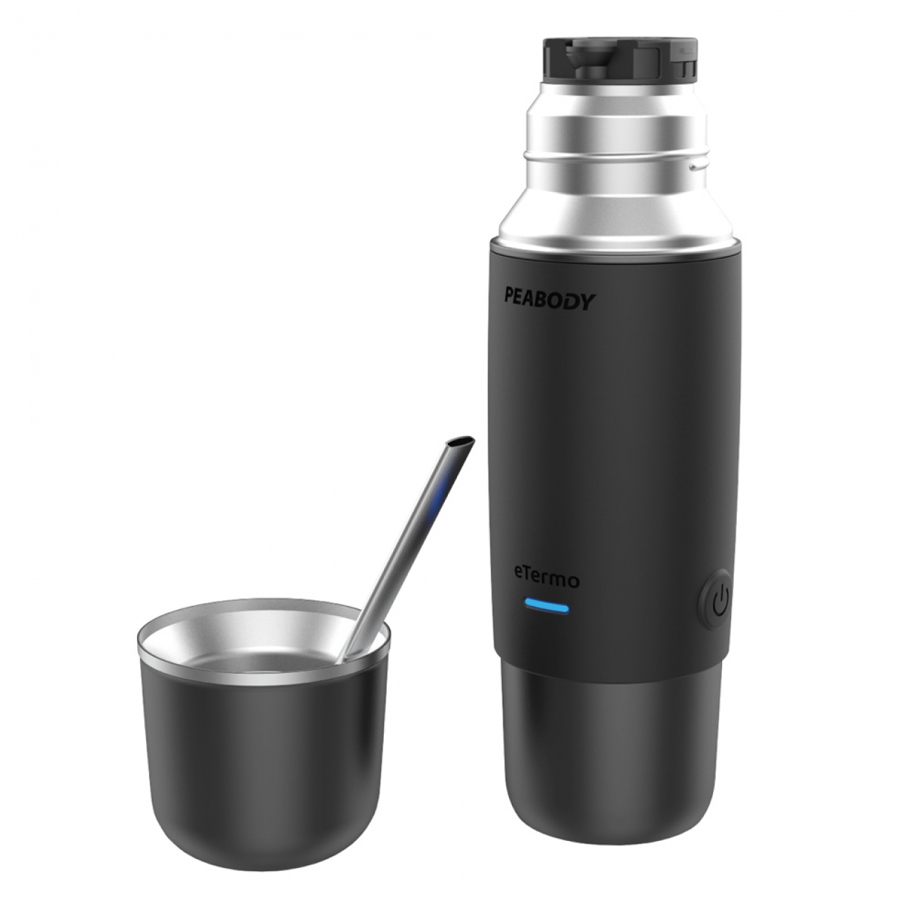 Imagen Termo Peabody Pe-etl 500n 500 Ml Más Bombilla Negro