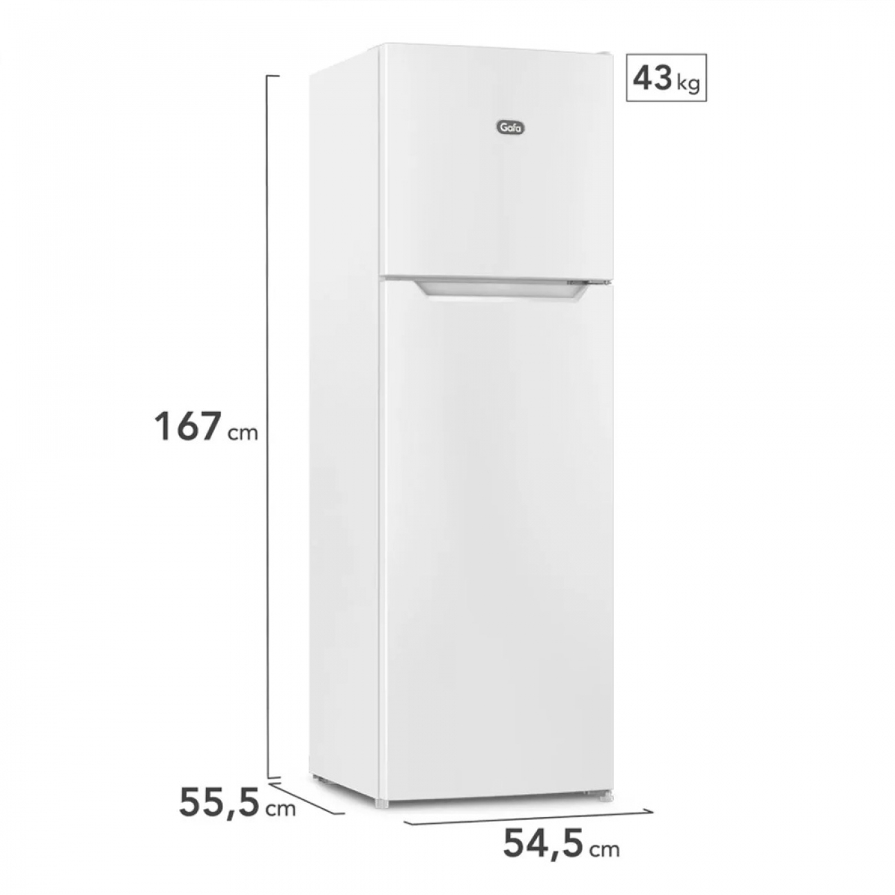 Imagen Heladera No Frost Gafa 262 Lts Hgnf251b Inverter Blanca