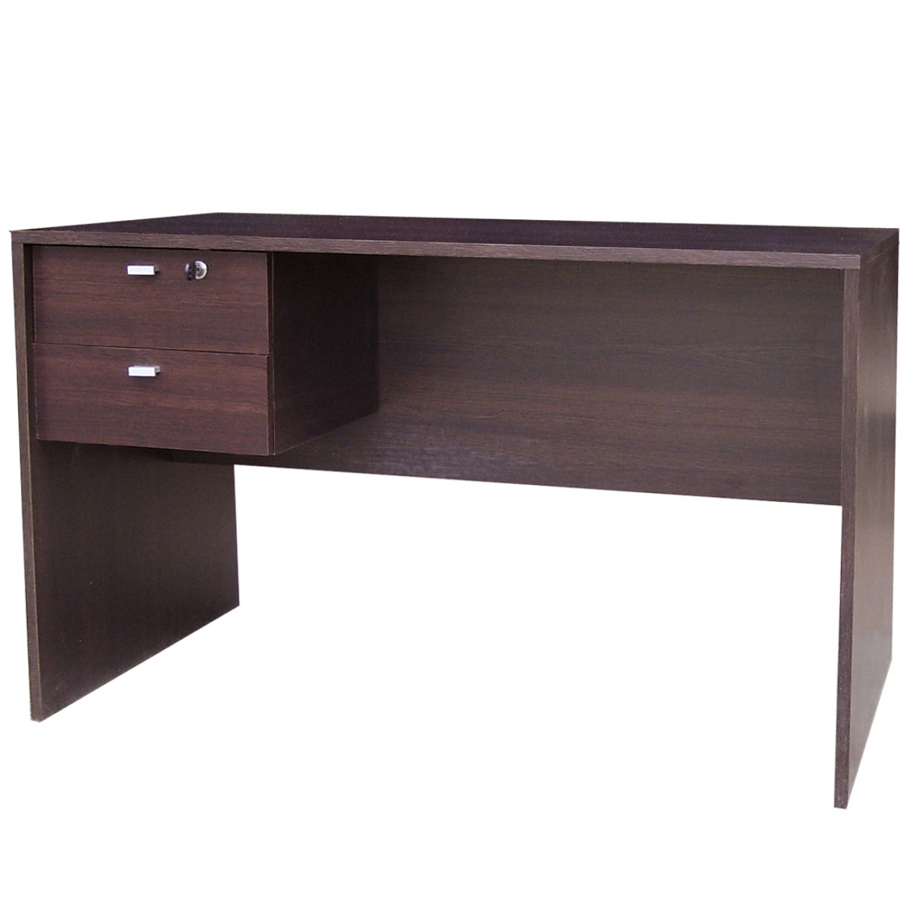Imagen Escritorio Platinum 502 1&period;2mts 2 Cajones Con Cerradura Tabaco
