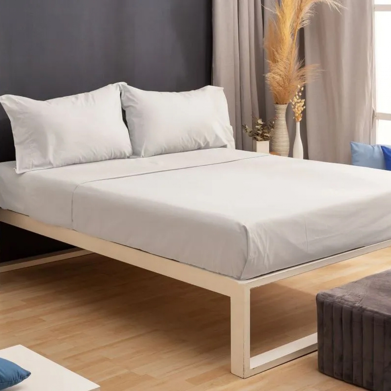 Imagen Juego De Sabana Casablanca 144 Hilos 1 1/2 Plaza White