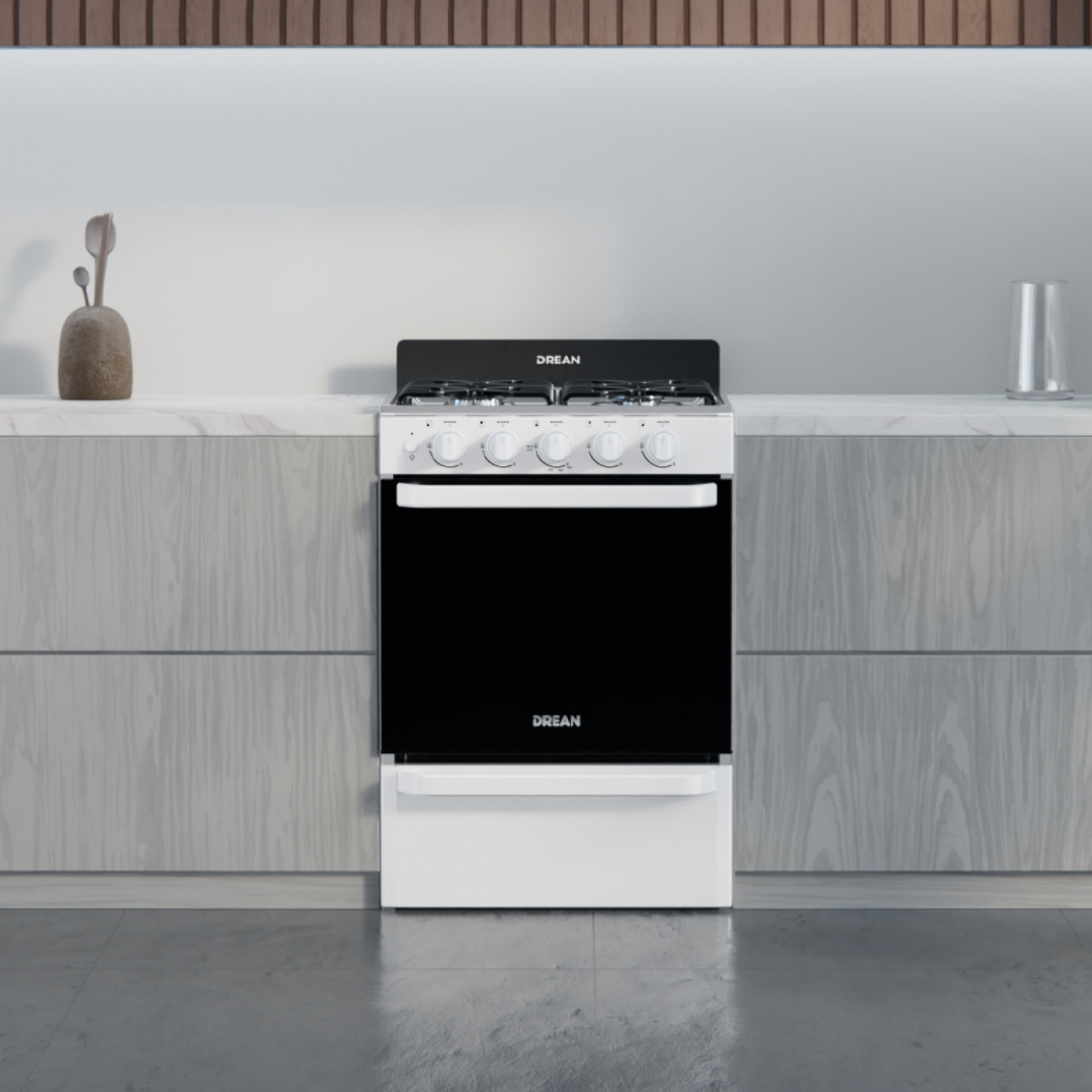 Imagen Cocina Drean Cd5603ab0 4 Hornallas Multigas Blanco