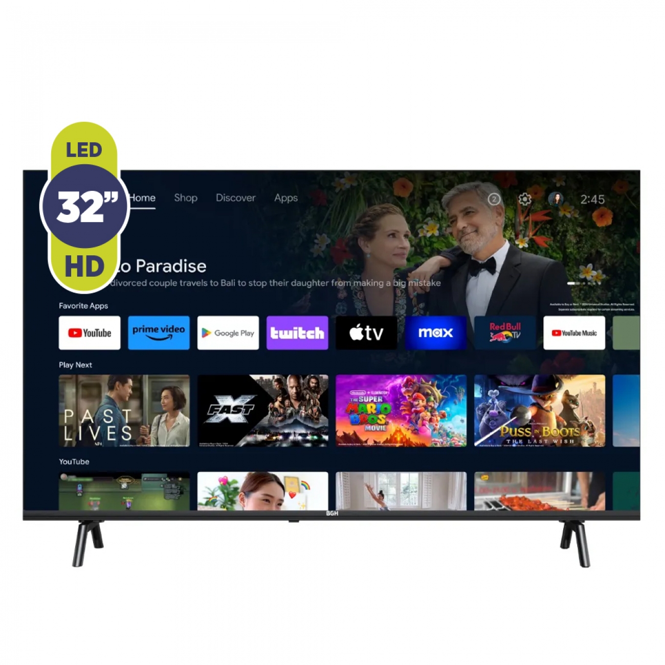 Imagen Smart Tv 32" Led Hd Bgh B3225g5 Android Tv Usb Hdmi