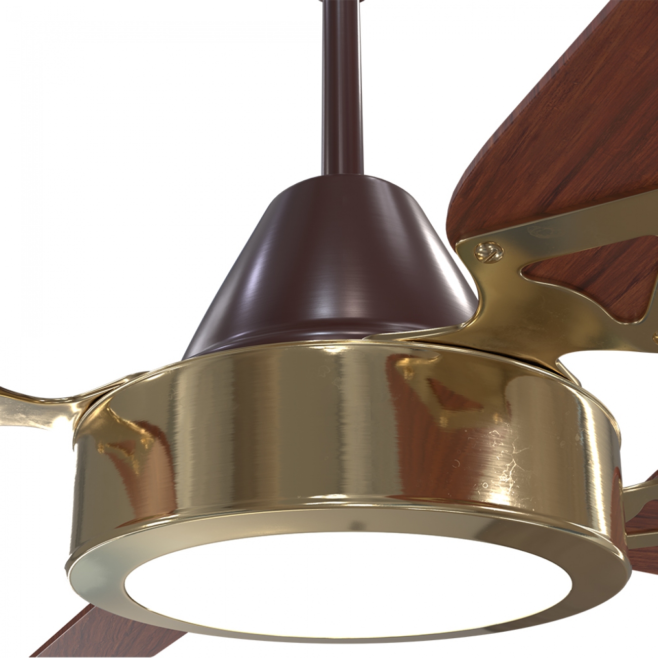 Imagen Ventilador De Techo Con Luz Severbon 30135 Madera 35w