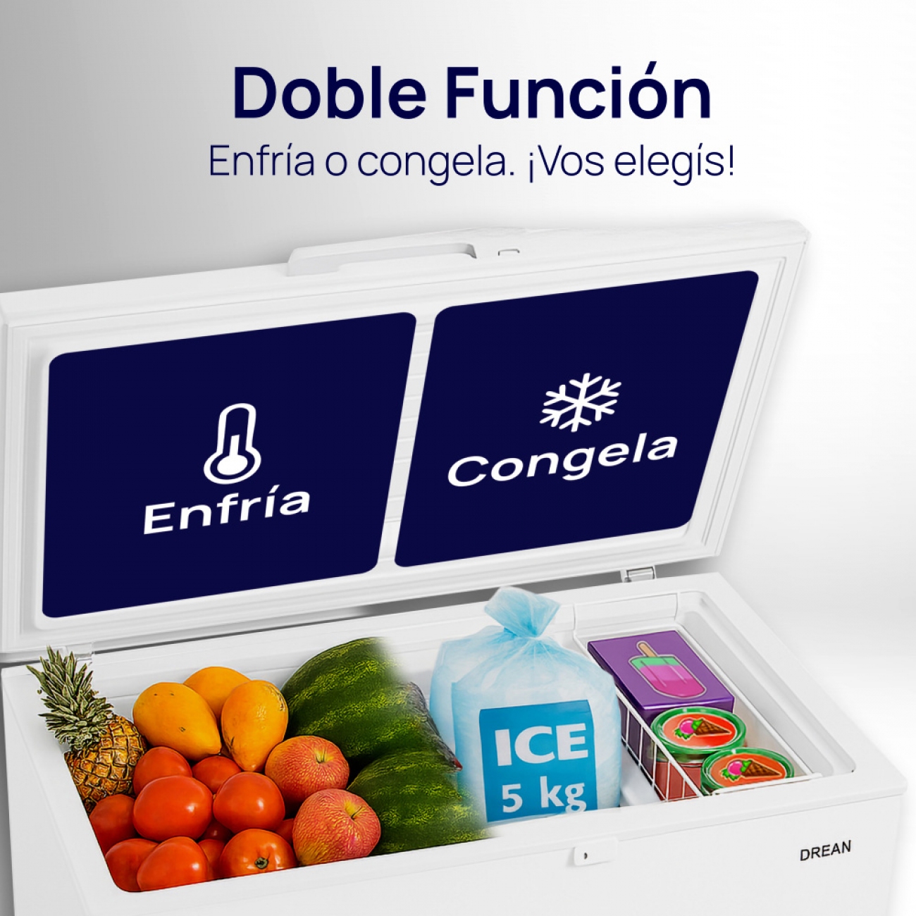 Imagen Freezer Horizontal Drean Fhdr143cb 143 Lts Inverter