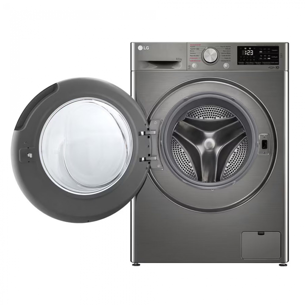 Imagen Lavarropas Lg Wm85vvc5s6p 8.5kg 1400 Rpm Inverter Silver