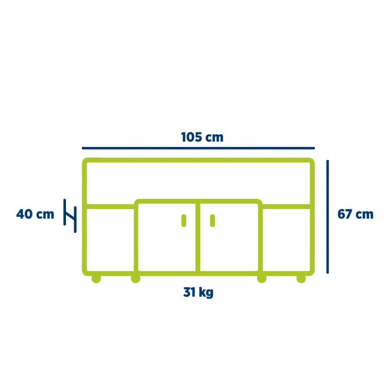 Imagen Mesa Rack Para Tv Led Audio Platinum 2604 1mt Tabaco