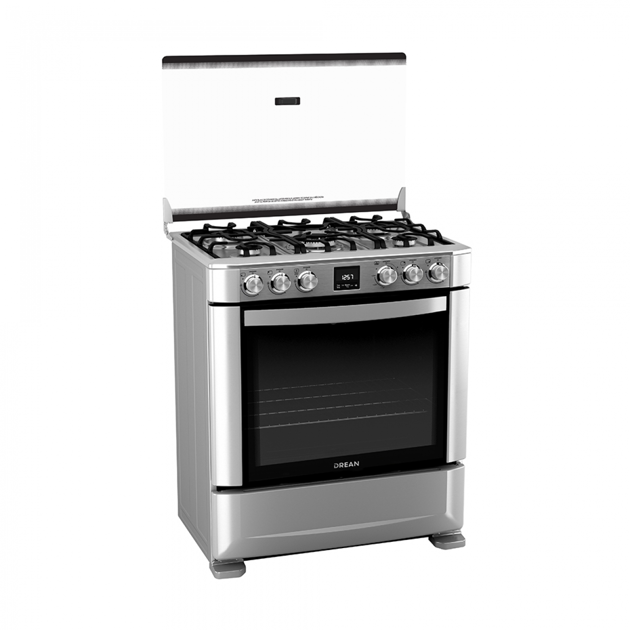 Imagen Cocina A Gas Drean Cd7609ei 5 Hornallas Multigas Inox
