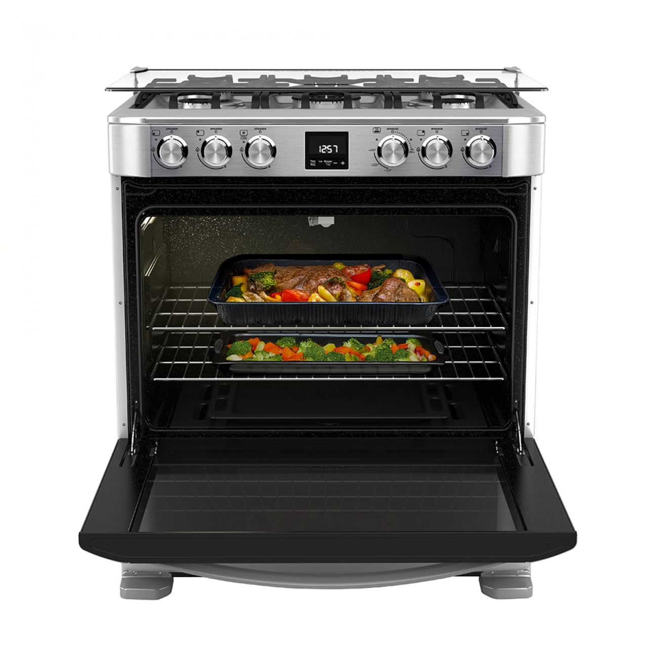 Imagen Cocina A Gas Drean Cd7609ei 5 Hornallas Multigas Inox