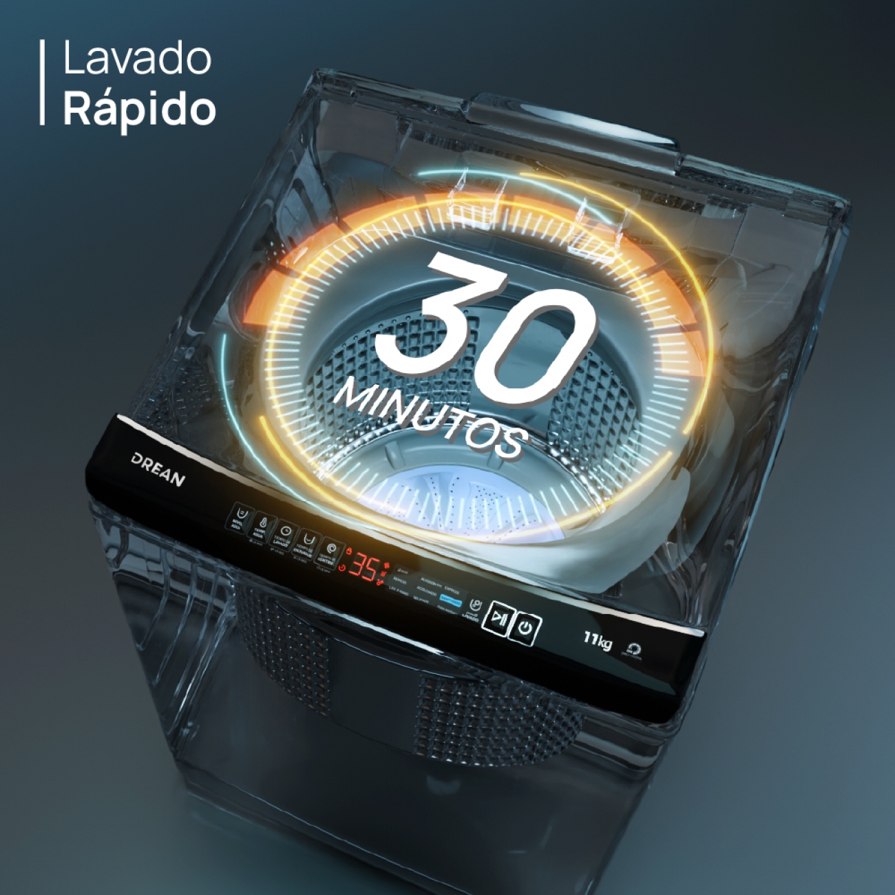 Imagen Lavarropas Automatico Drean Lpdr1165lg 11kg
