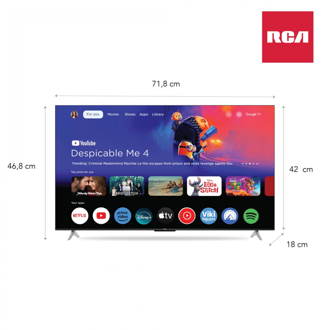 Imagen Smart Tv 32" Rca C32gl100 Hd Google Tv