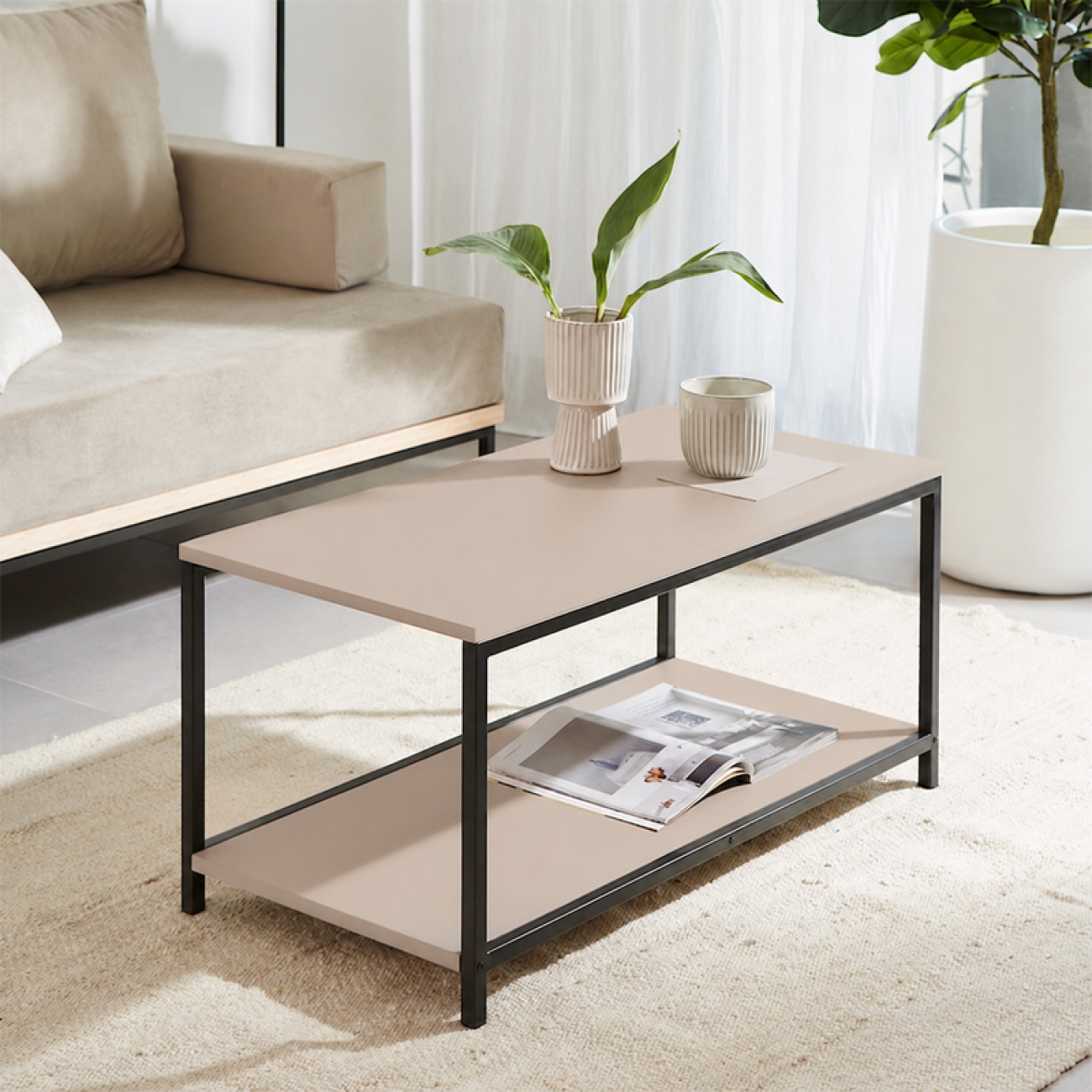Imagen Mesa Ratonera Silcar Nido Sahara Negro Mate