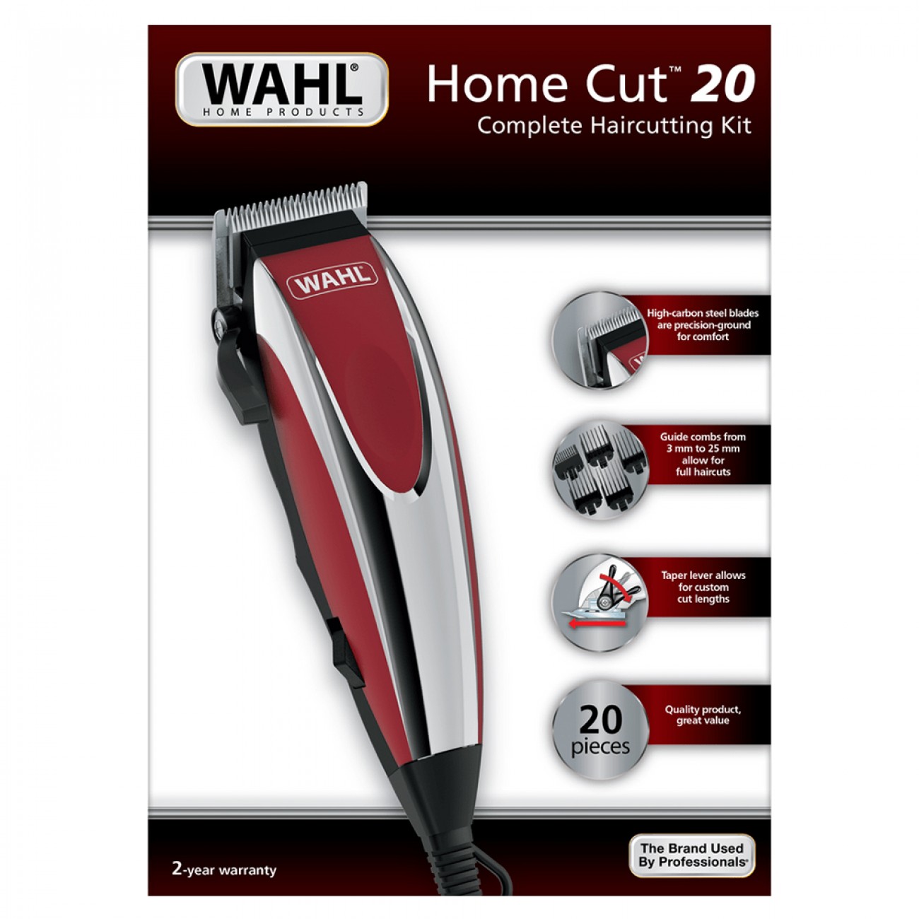 Imagen Cortadora De Pelo Wahl Home Cut 20 Piezas