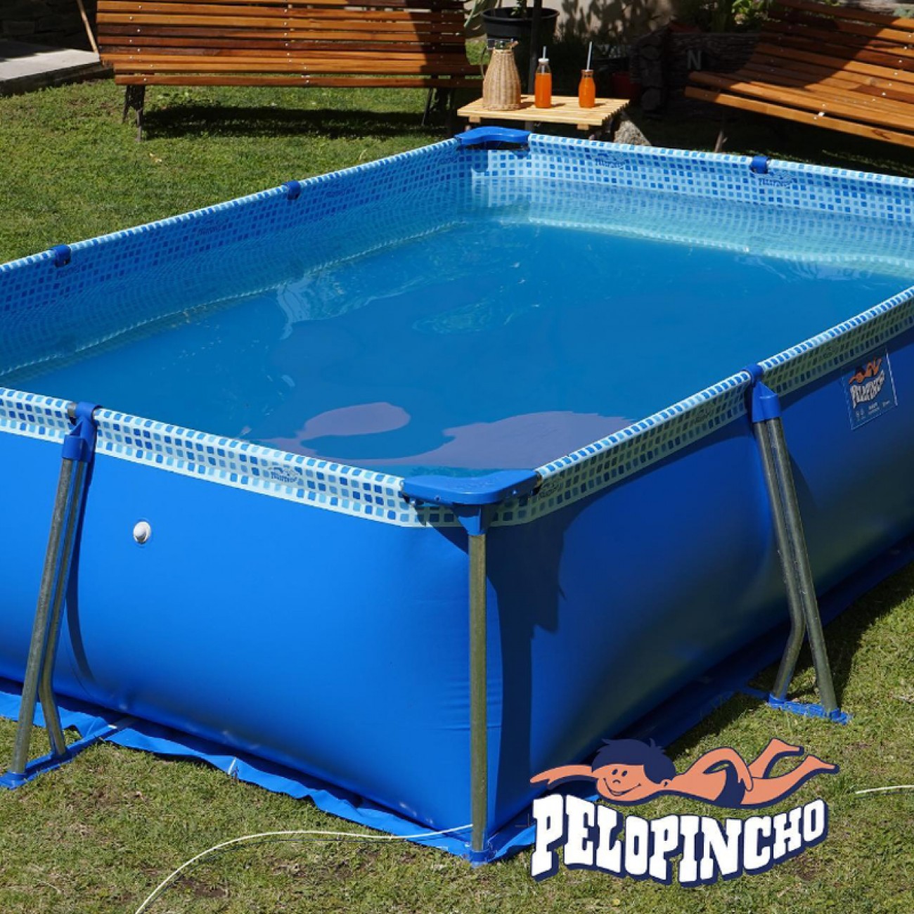 Imagen Pileta De Lona Pelopincho 1043 2800l 2,70 X 1,60 X 0,65 Mts