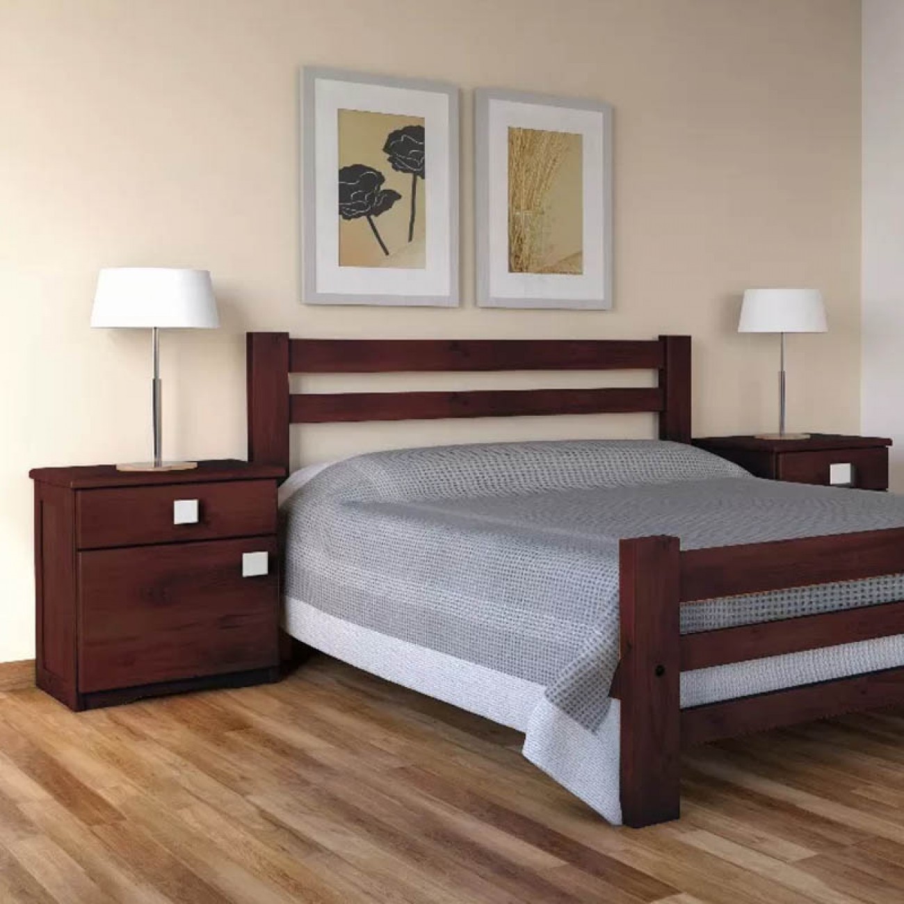 Imagen Mesa De Luz Inmacol 205 Madera Maciza Caoba