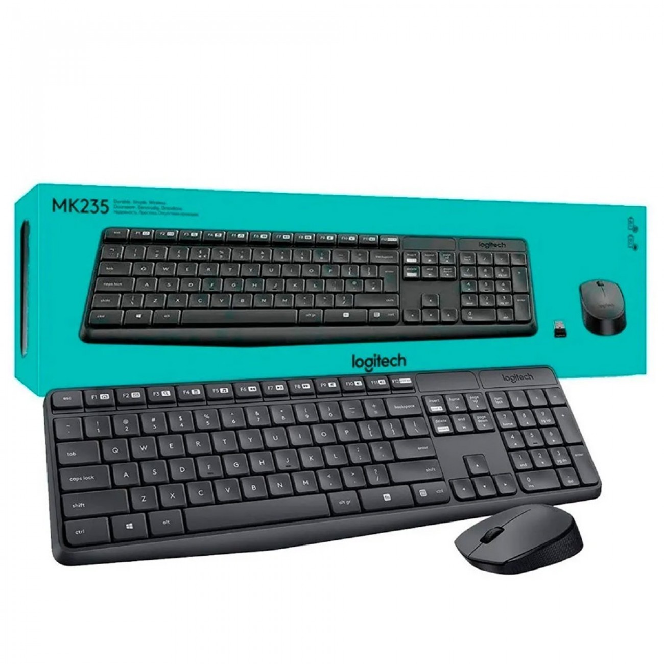 Imagen Combo Teclado + Mouse Inal&aacute;mbricos Logitech Mk235