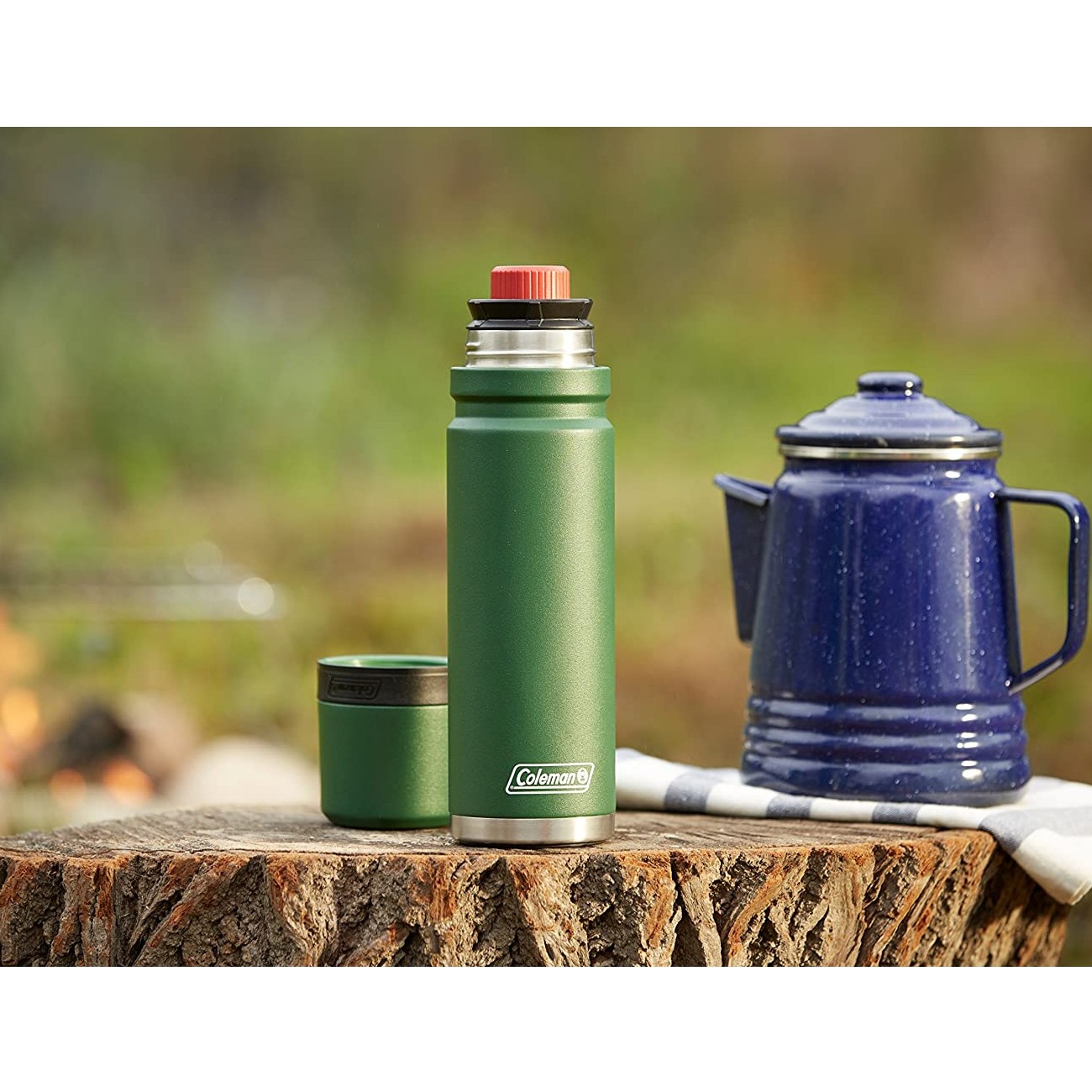 Imagen Termo Coleman Matero 1.2 Lts Acero Inox Pico Cebador 360&ordm; Verde